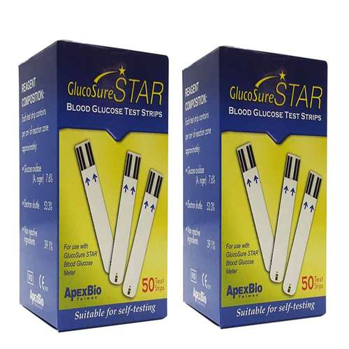 نوار تست قندخون گلوکوشر استار مدل 01 مجموعه 2 عددی