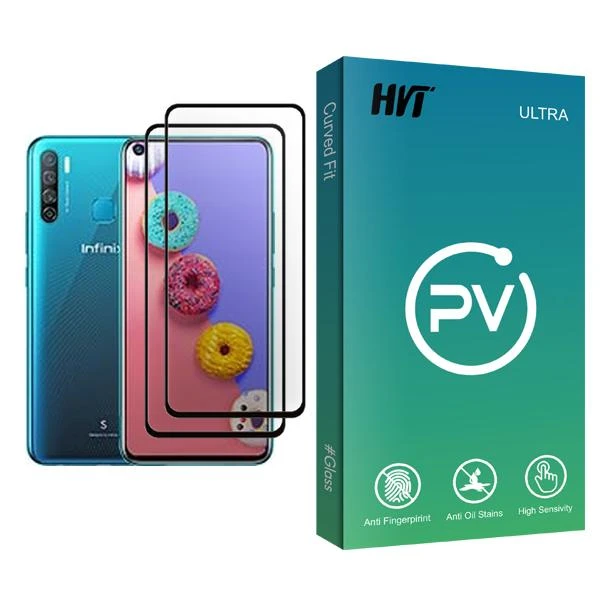 محافظ صفحه نمایش اچ وی تی مدل PV Glass MIX002 مناسب برای گوشی موبایل اینفینیکس S5 بسته دو عددی