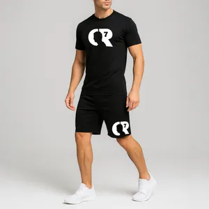 ست تی شرت آستین کوتاه و شلوارک راحتی مردانه مدل رونالدو کد A111