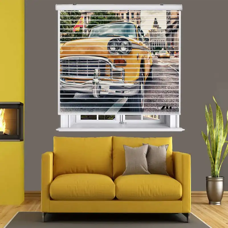 پرده زبرا زیو مدل سیلوئتOV 7016 سایز 150x150 سانتی متر