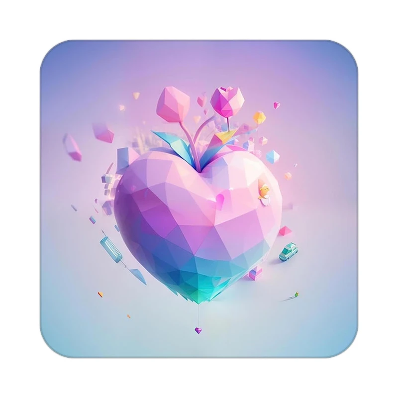 زیر لیوانی کاکتی مدل عاشقانه کد mp11314