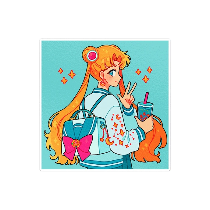 استیکر لپ تاپ ماسا دیزاین طرح دختر مدل STK1488