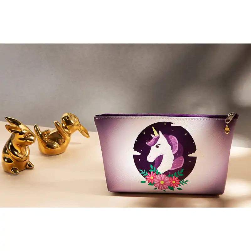 کیف لوازم آرایش زنانه طرح یونی کورن مدل PK-030