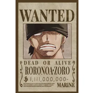 پوستر مدل تحت تعقیب وان پیس One piece طرح رورونوا زورو Roronoa Zoro کد 699