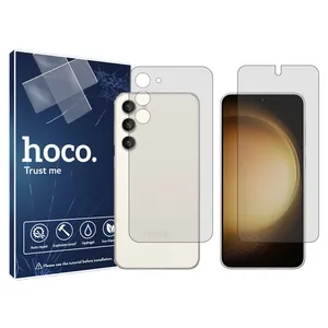 Hoco transparent screen protector HyGEL model suitable for Samsung Galaxy S 23 Plus mobile phone along with the back protector