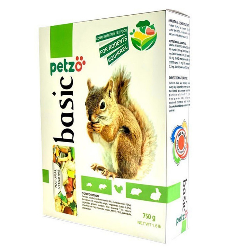 غذای سنجاب پتزو مدل PZsquirrel وزن 750 گرم بسته 5 عددی