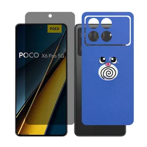 Glass Together model privacy Screen Protector Suitable for Xiaomi Poco X6 Pro Mobile Phone with Back cover sticker