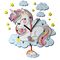 آنباکس ساعت دیواری کودک باروچین مدل تک شاخ و ابر کد 79 در تاریخ ۰۹ اسفند ۱۴۰۰