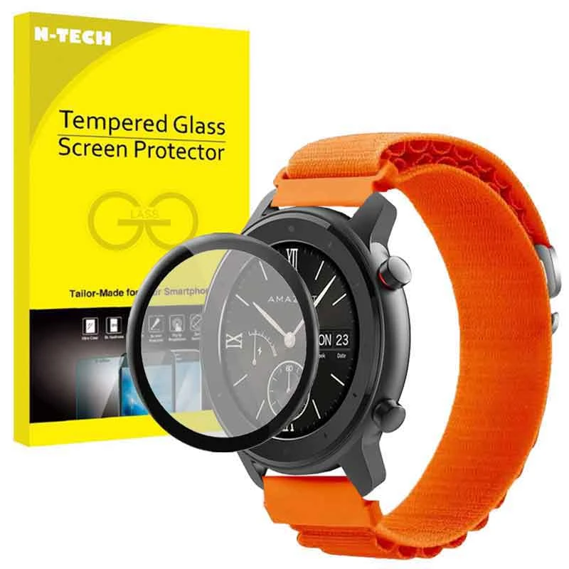 بند انتک مدل LOOP ALPINE مناسب برای ساعت هوشمند شیائومی Amazfit GTR Lite 47mm به همراه محافظ صفحه نمایش