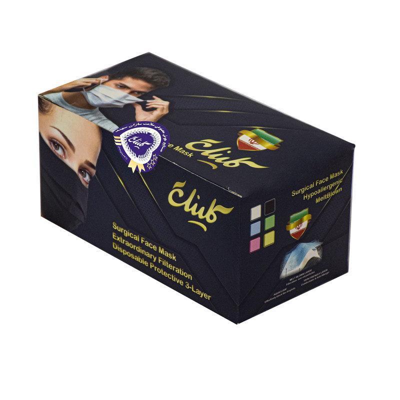 ماسک تنفسی کلینل مدل 3 لایه ملت بلون دار بسته 50 عددی ماسک تنفسی کلینل مدل 3 لایه ملت بلون دار بسته 50 عددی