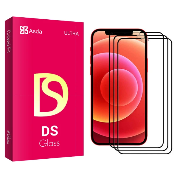 محافظ صفحه نمایش سرامیکی آسدا مدل DS glass مناسب برای گوشی موبایل اپل Iphone 12 ProMax بسته سه عددی