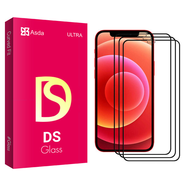 محافظ صفحه نمایش سرامیکی آسدا مدل DS glass مناسب برای گوشی موبایل اپل Iphone 12 بسته سه عددی