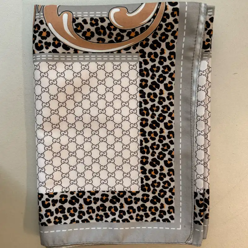 شال زنانه مدل موهر پاییزی زمستانه اسپرت مهمانی طرح زنجیری حاشیه پلنگی