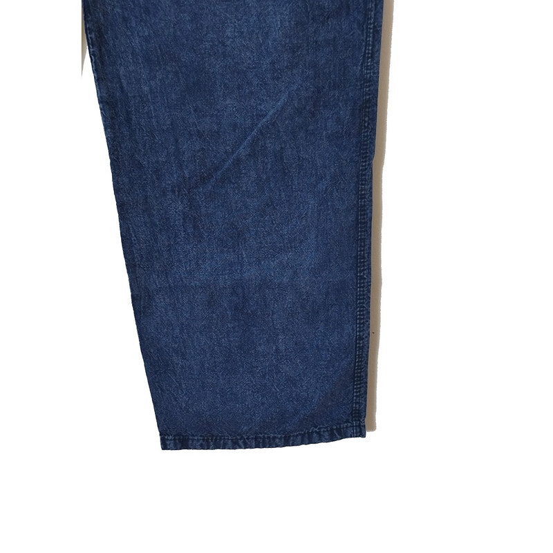 شلوار مام استایل مردانه مدل کتان کنفی خنک کد 02 رنگ آبی تیره