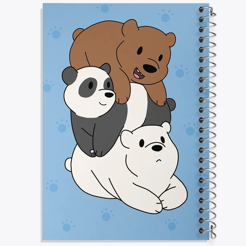 دفتر شطرنجی 50 برگ خندالو طرح سه خرس کله پوک کد N1957