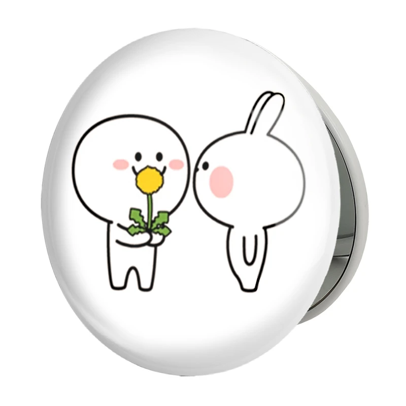 آینه جیبی خندالو طرح عاشقانه مدل تاشو کد 5924 