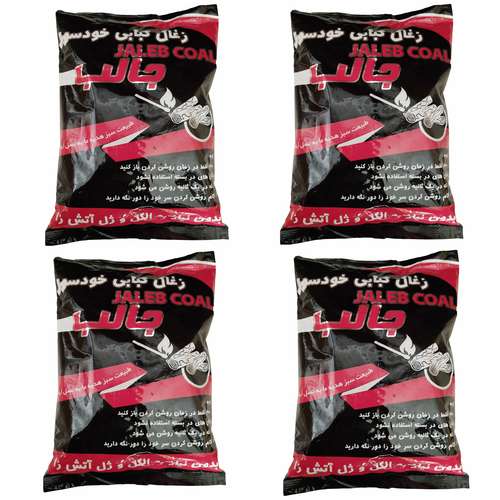 زغال کبابی جالب مدل خودسوز بسته 4 عددی