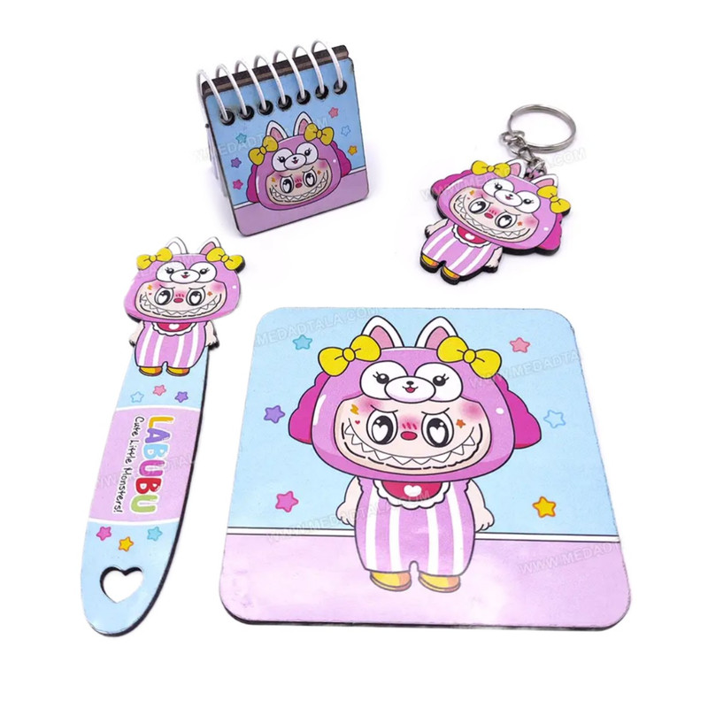 بسته لوازم تحریر مدل فانتزی لبوبو مجموعه 4 عددی