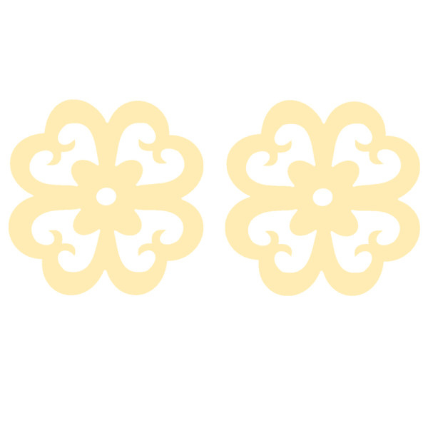 گوشواره طلا 18 عیار زنانه عدنان مدل گل AL55