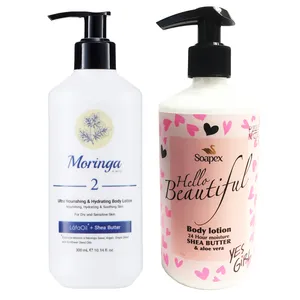 لوسیون بدن مورینگا امو مدل مغذی حجم 300 میلی لیتر به همراه لوسیون بدن سوپکس مدل Shea butter & Aloe vera حجم 350 میلی لیتر 