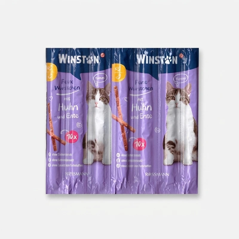 تشویقی گربه وینستون مدل مدادی با طعم مرغ و اردک - 50 گرم بسته 5 عددی