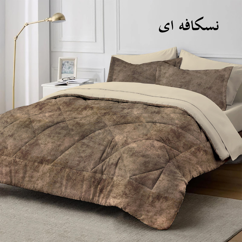 سرویس روتختی نوپه هوم مدل مخمل پتینه 1028  دو نفره 6 تکه