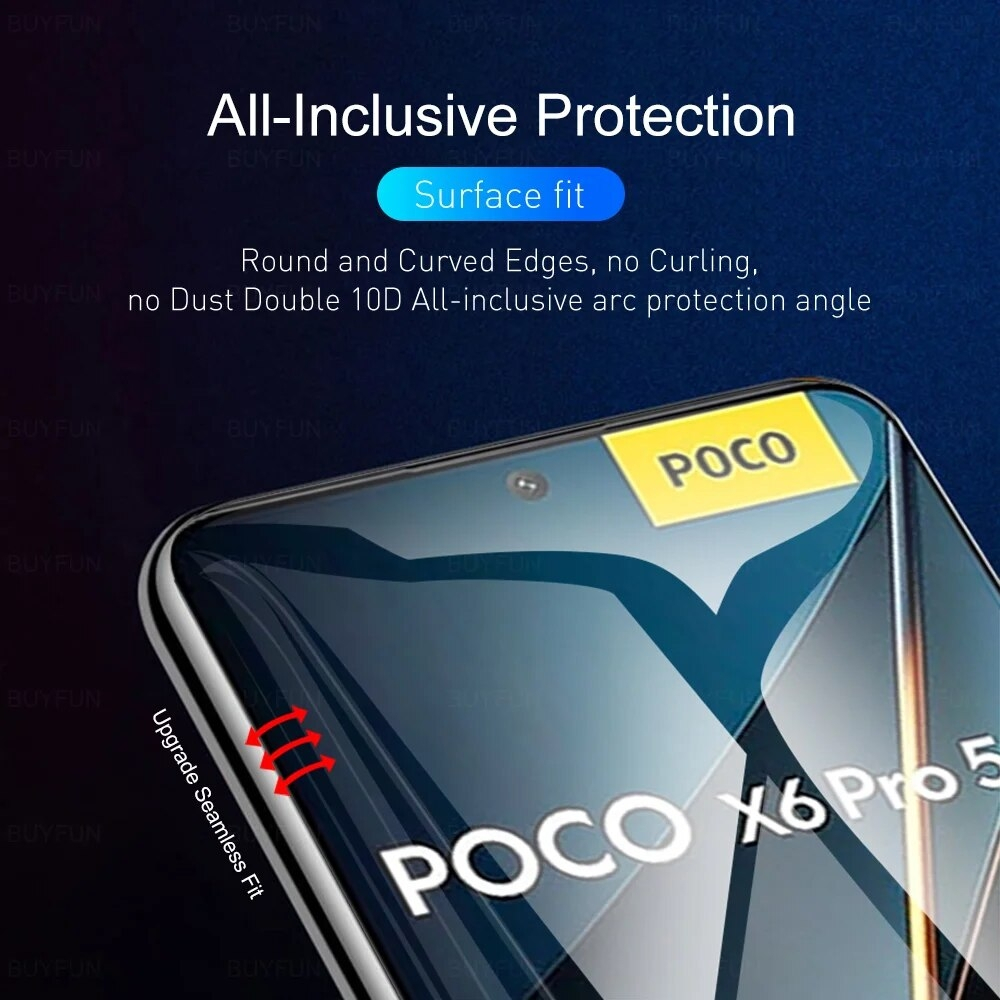 محافظ صفحه نمایش شیشه ای بادیگارد مدل FX مناسب برای گوشی موبایل شیائومی Poco X6 Pro