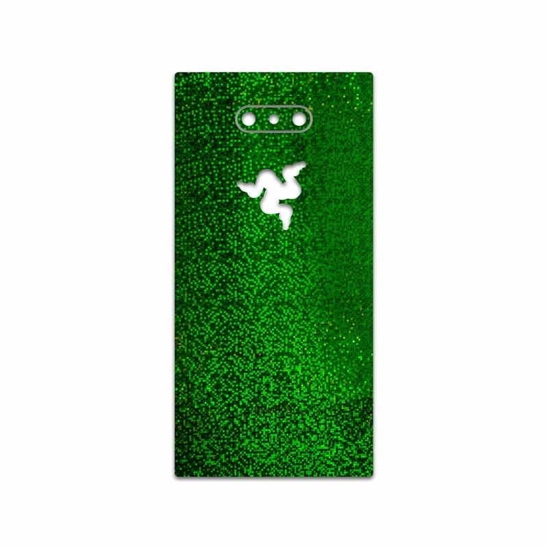 برچسب پوششی ماهوت مدل Green-Holographic مناسب برای گوشی موبایل ریزر Phone 2