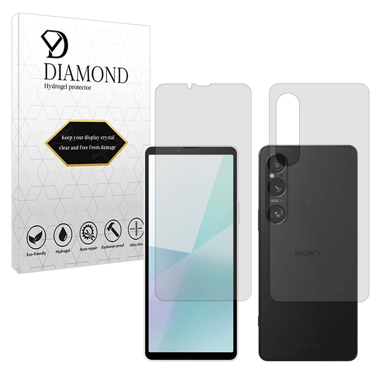  محافظ صفحه نمایش مات دیاموند مدل Tough مناسب برای گوشی موبایل سونی Xperia 1 VI به همراه محافظ پشت گوشی 