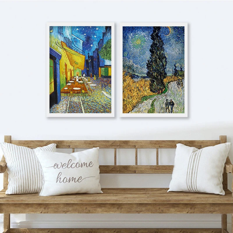 تابلو صبا طرح مدل ونگوگ کد SET070w مجموعه 2 عددی