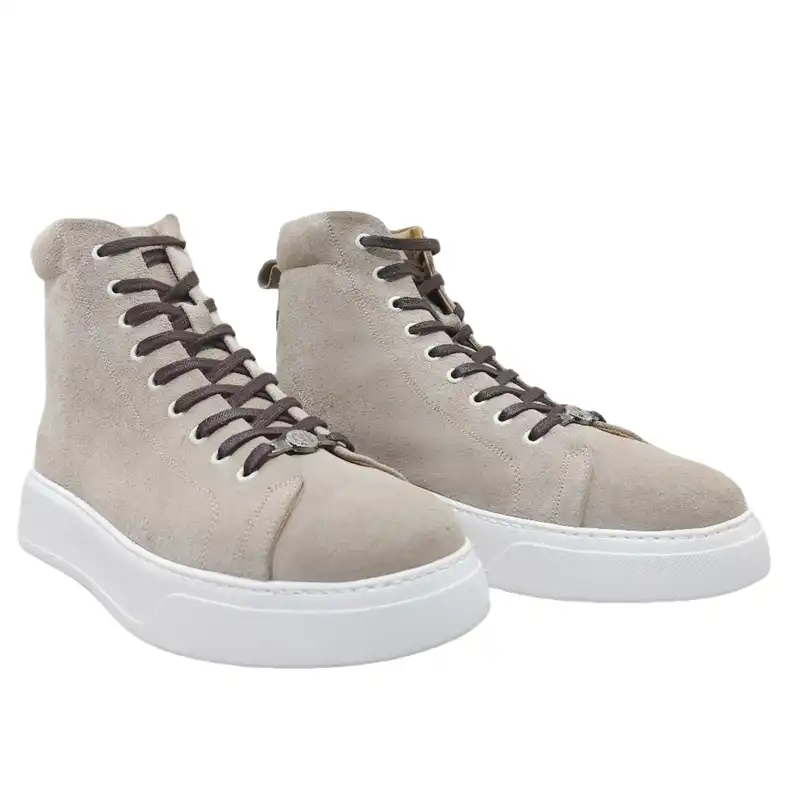 نیم بوت زنانه کرمانی مدل چرم دستدوز جیر کد 651 رنگ خاکی