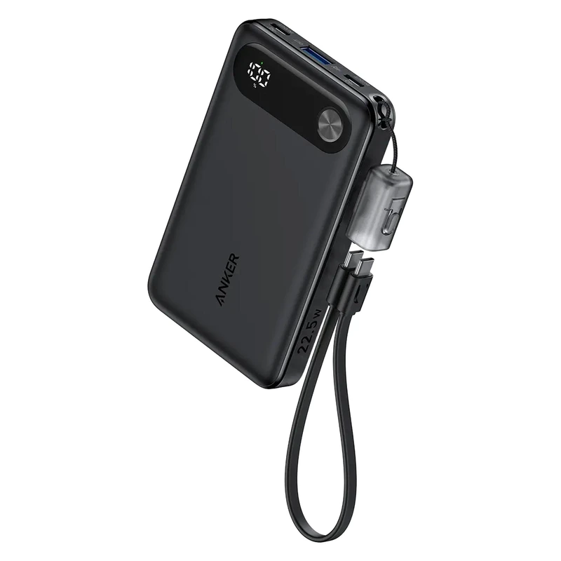 پاوربانک انکر مدل A1257 ظرفیت 10000 میلی آمپر ساعت به همراه کابل USB-C
