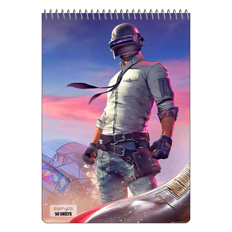 دفتر نقاشی 50 برگ سیمی کارنیکا طرح پابجی PUBG کد 27357