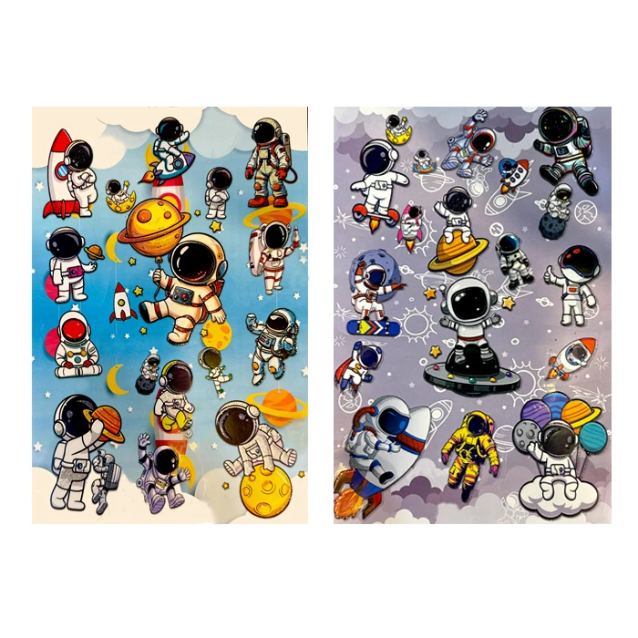 برچسب طرح فضانورد کد 02008 بسته 2 عددی