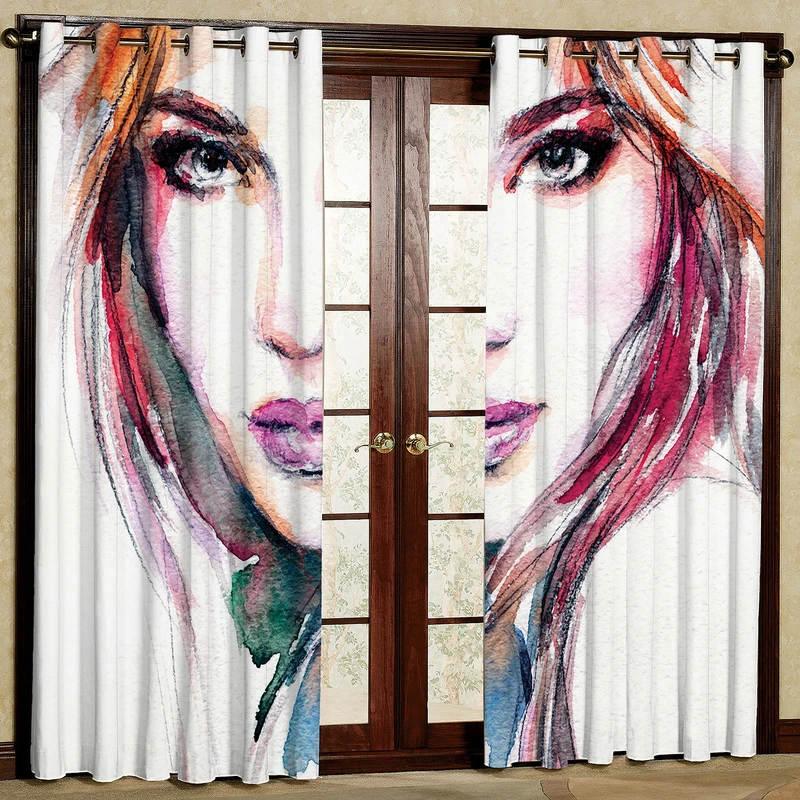   پرده مدل دختر مخمل پانچی کد 616 سایز 140x280 سانتی متر