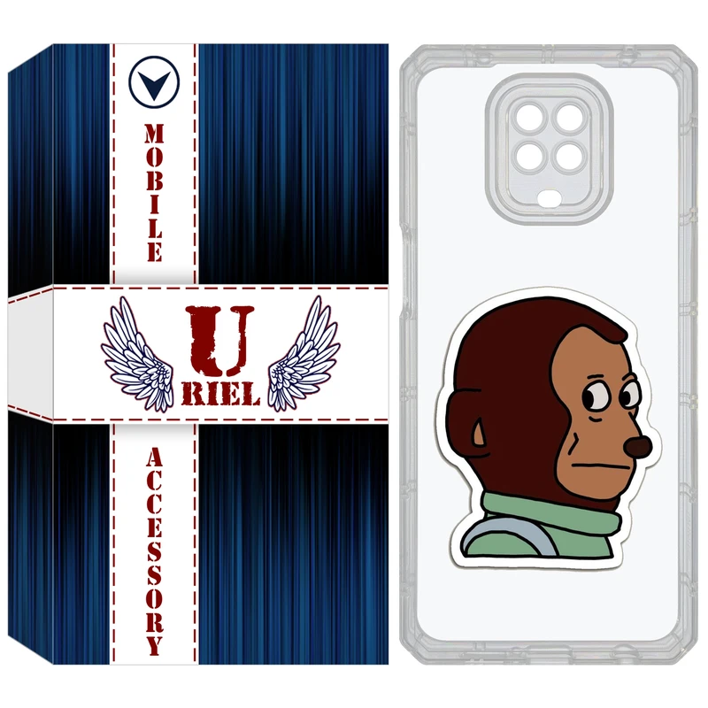 کاور یوریل مدل Clear کد 88 طرح میمون مناسب برای گوشی موبایل شیائومی Redmi Note 9S / Note 9 Pro / Note 9 Pro Max