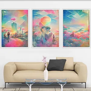 تابلو بوم مدل نقاشی کد 216650 مجموعه 3 عددی
