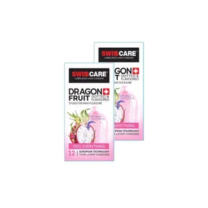 کاندوم سوئیس کر مدل Dragon Fruit مجموعه 2 عددی