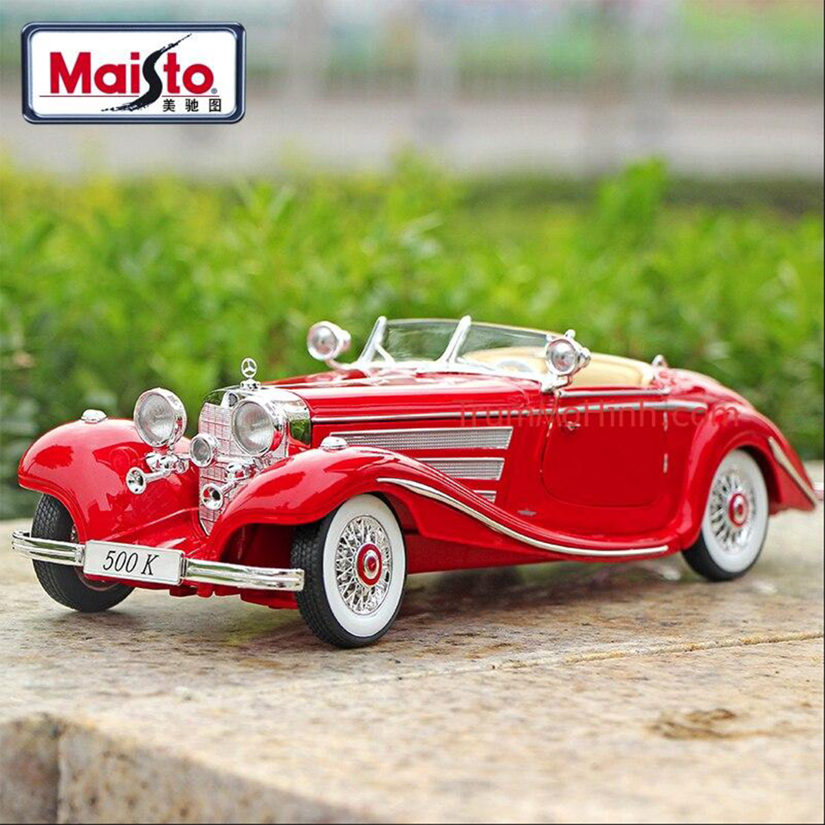 ماکت ماشین مایستو مدل بنز 500 طرح Mercedes Benz 500K Type Specialroadster 1936