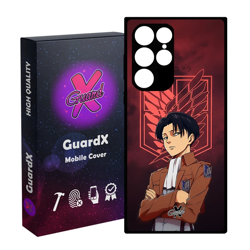 کاور گارد ایکس طرح Levi Anime مدل Glass10478 مناسب برای گوشی موبایل سامسونگ Galaxy S23 Ultra