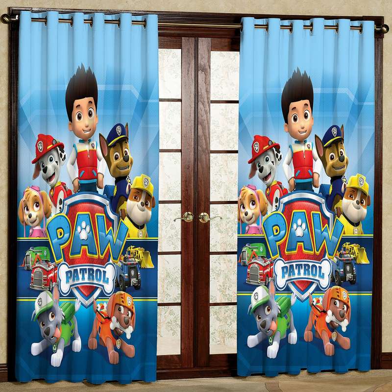 پرده مدل سگ های نگهبان مخمل پانچی کد 4806 سایز 140x200 سانتی متر