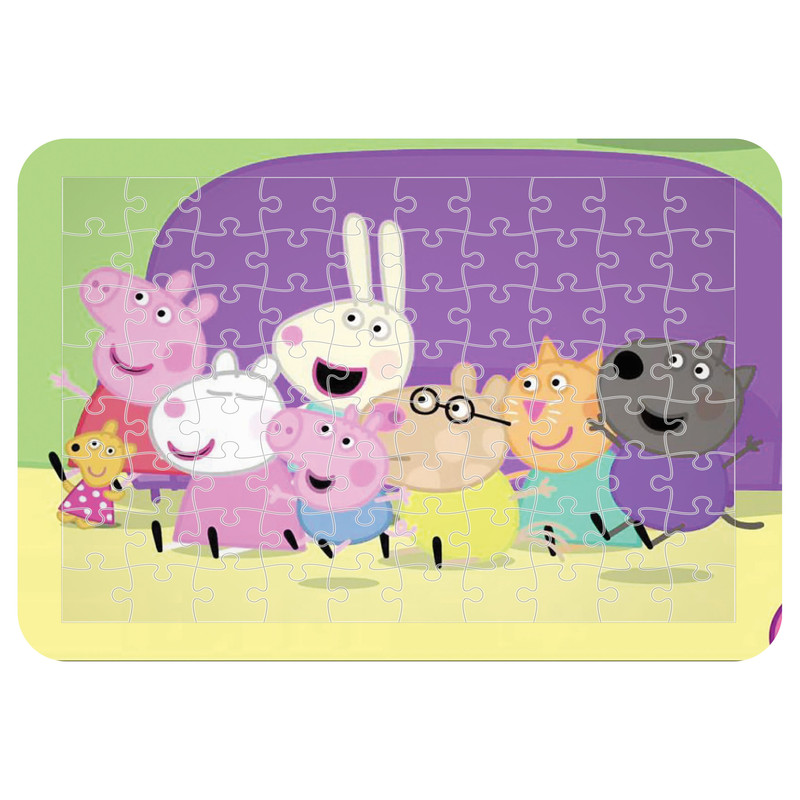 پازل 54  تکه اطلس آبی طرح کارتون پپا پیگ مدل P1216