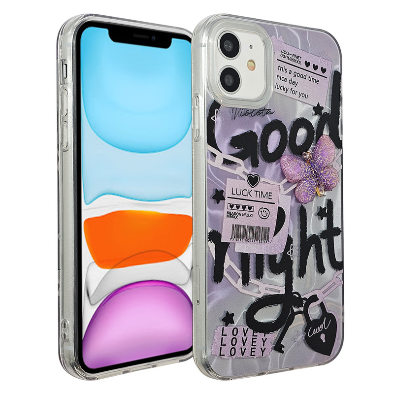 کاور یونیک کیس مدل butterfly کد 02 مناسب برای گوشی موبایل اپل Iphone 12 / 12pro