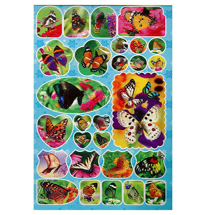 استیکر کودک طرح پروانه مدل p4