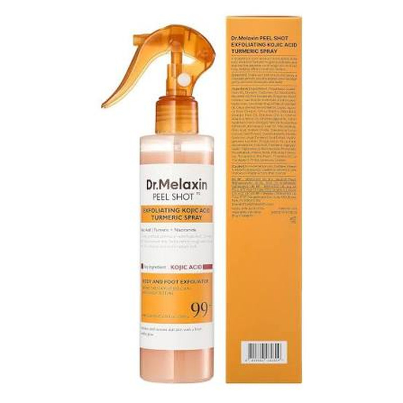 اسپری لایه بردار صورت دکتر ملاکسین مدل Exfoliating Kojic Acid مناسب برای پوست مختلط و چرب وزن 200 گرم