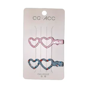 گیره مو دخترانه مدل قلبی مجموعه 2 عددی