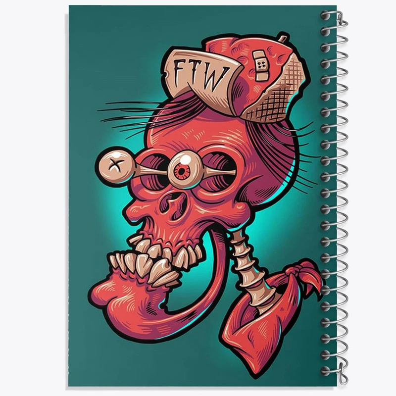 دفتر مشق 100 برگ خندالو طرح اسکلت کد 1496