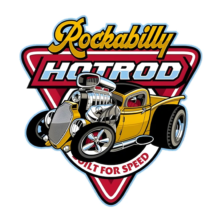 استیکر پارچه و لباس پاد آفرین مدل ورزشی طرح اتومبیل رانی کد S3904