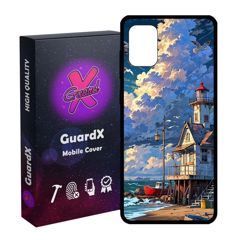 کاور گارد ایکس طرح ساحل دریا مدل Glass10773 مناسب برای گوشی موبایل سامسونگ Galaxy A31