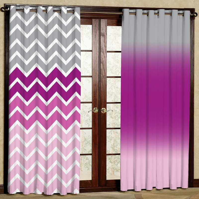 پرده مدل زیگزاگ مخمل پانچی کد 1041a سایز 140x200 سانتی  متر